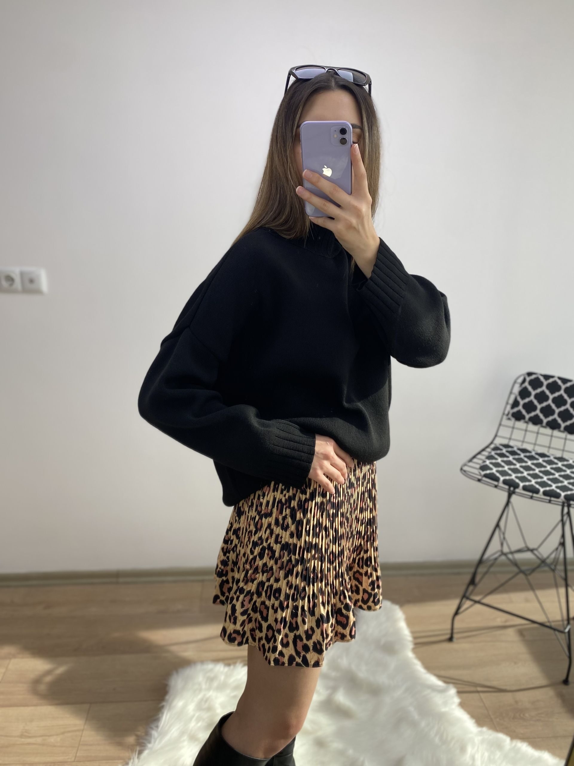 Leopar Desen Şortlu Etek - Görsel 2