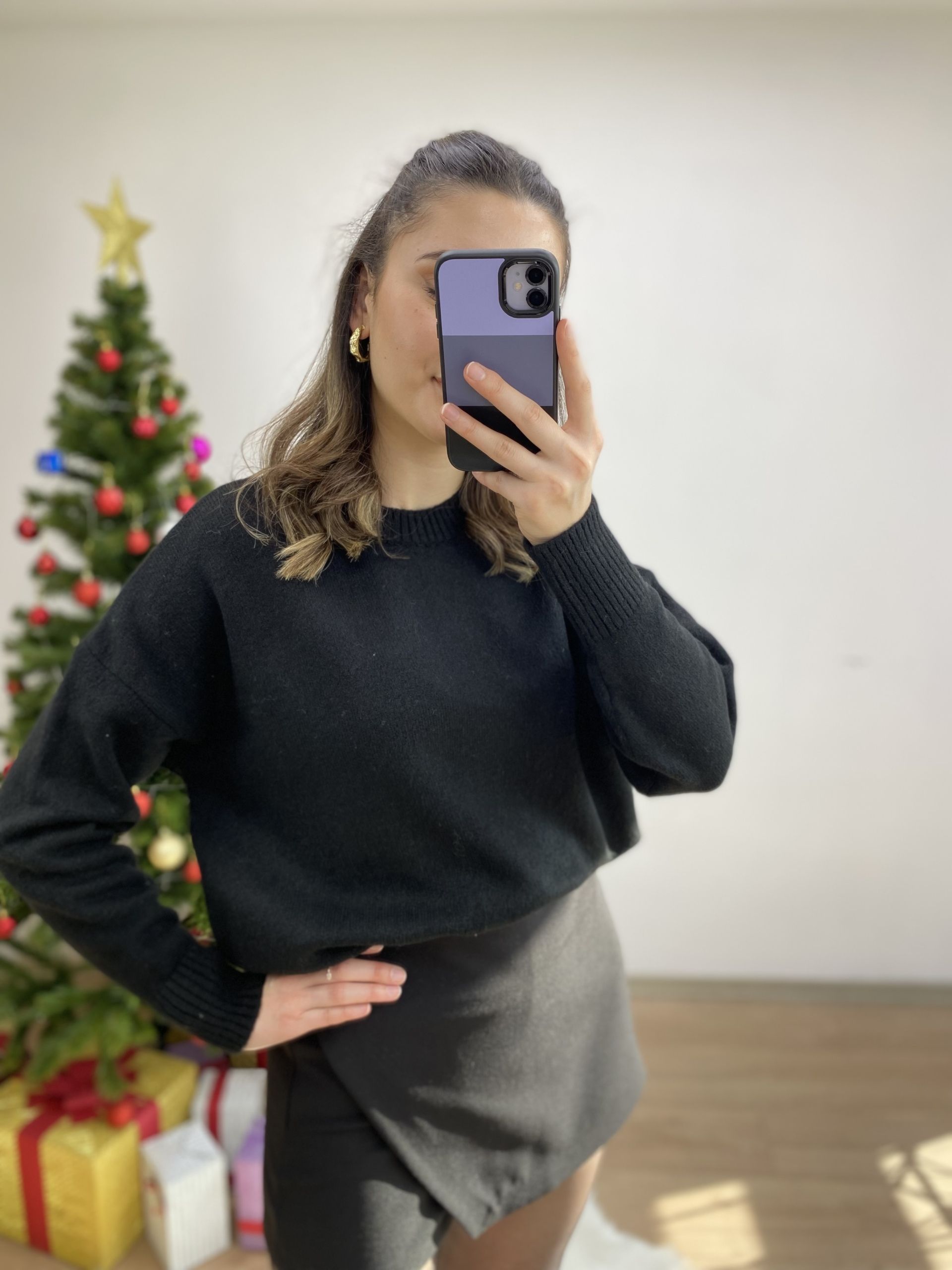 Siyah Premium Triko Kazak