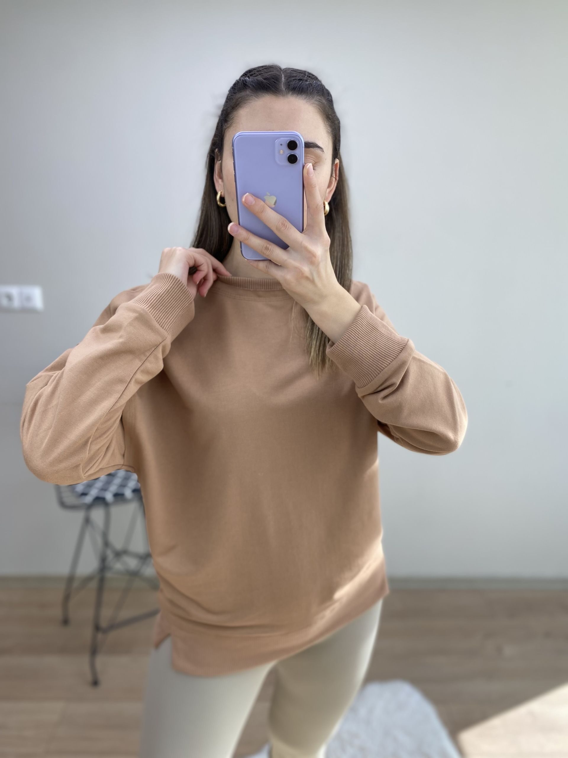 Camel Bisiklet Yaka Sweat - Görsel 2