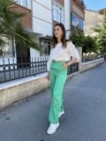 Orj marka Yeşil Palazzo Pantolon