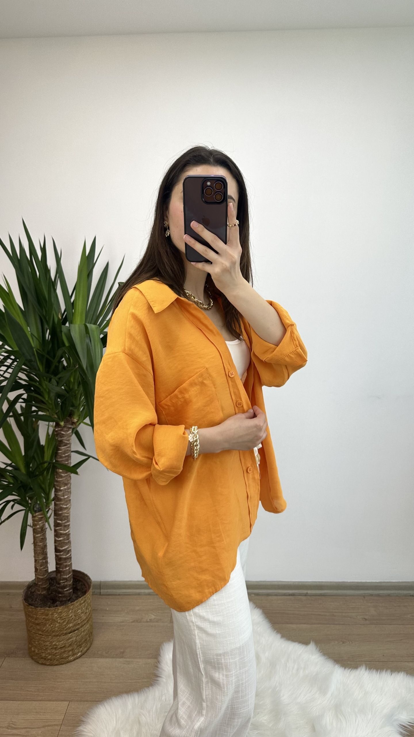 Mango Düşük Omuz Oversize Gömlek - Görsel 2
