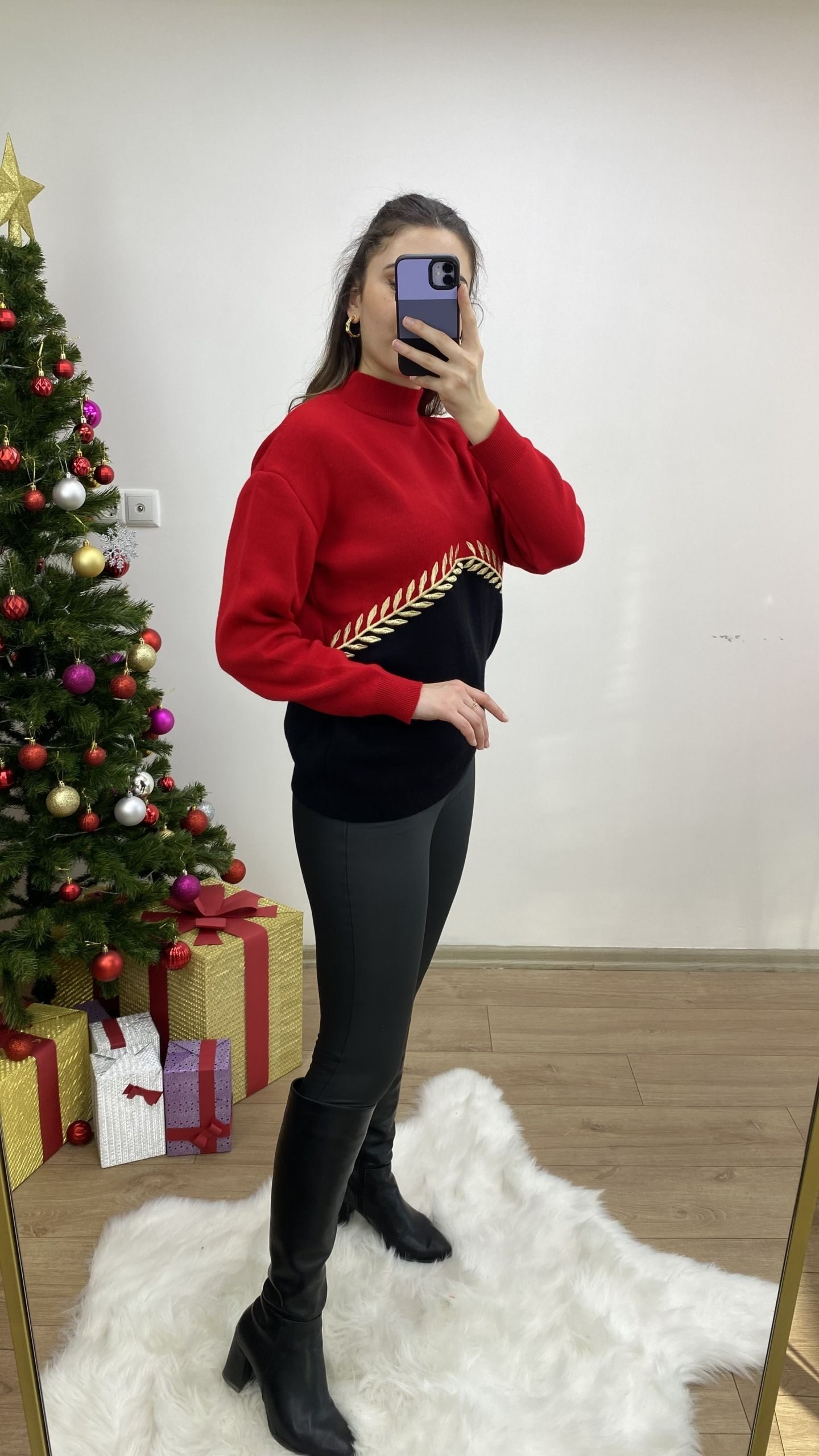 Kırmızı Marka Model Kazak - Görsel 4