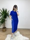Mavi Yanları Poplin Basic Elbise