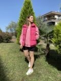Pembe Oversize Şişme Yelek