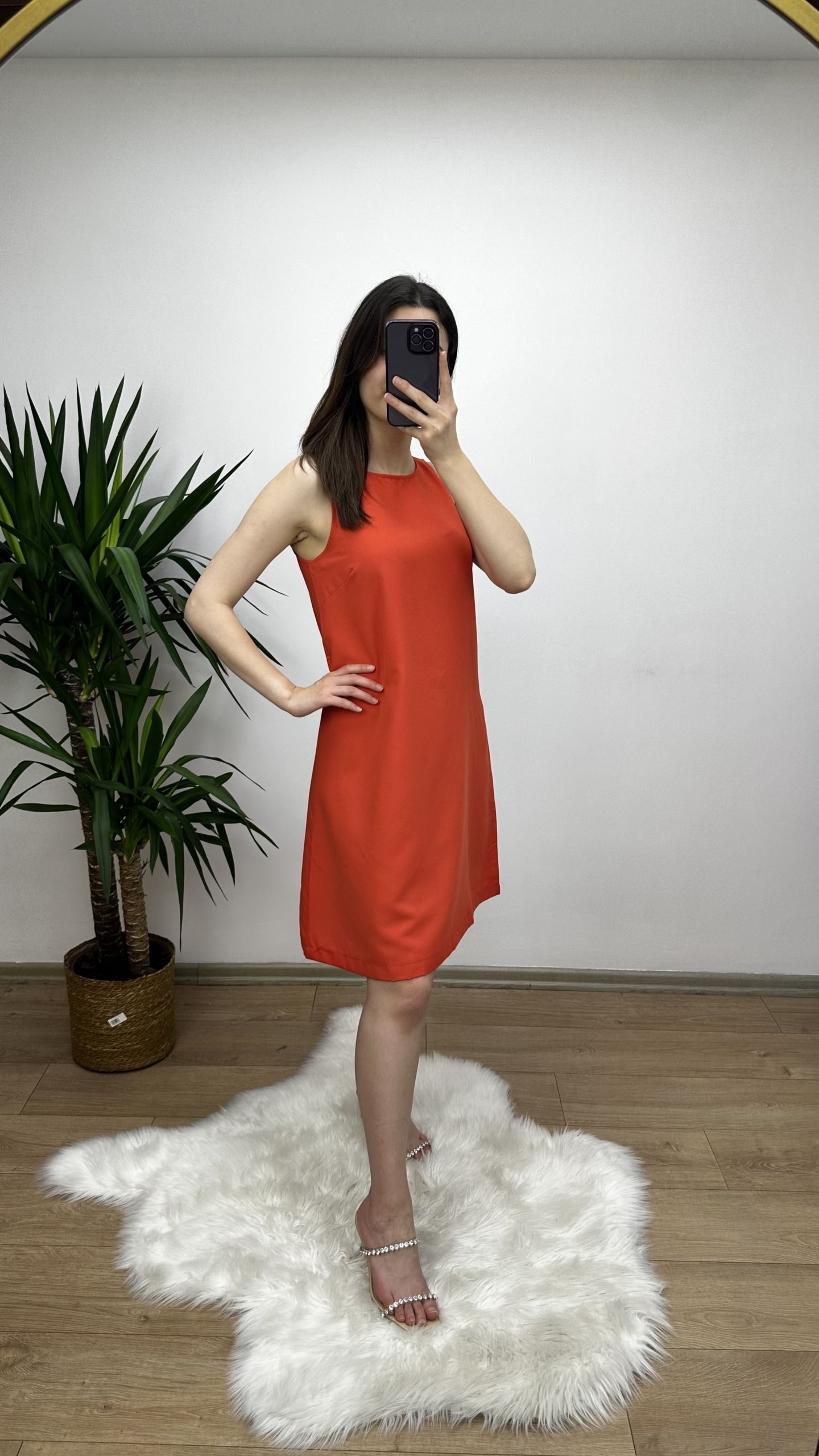 Turuncu Çan Model Elbise - Görsel 3