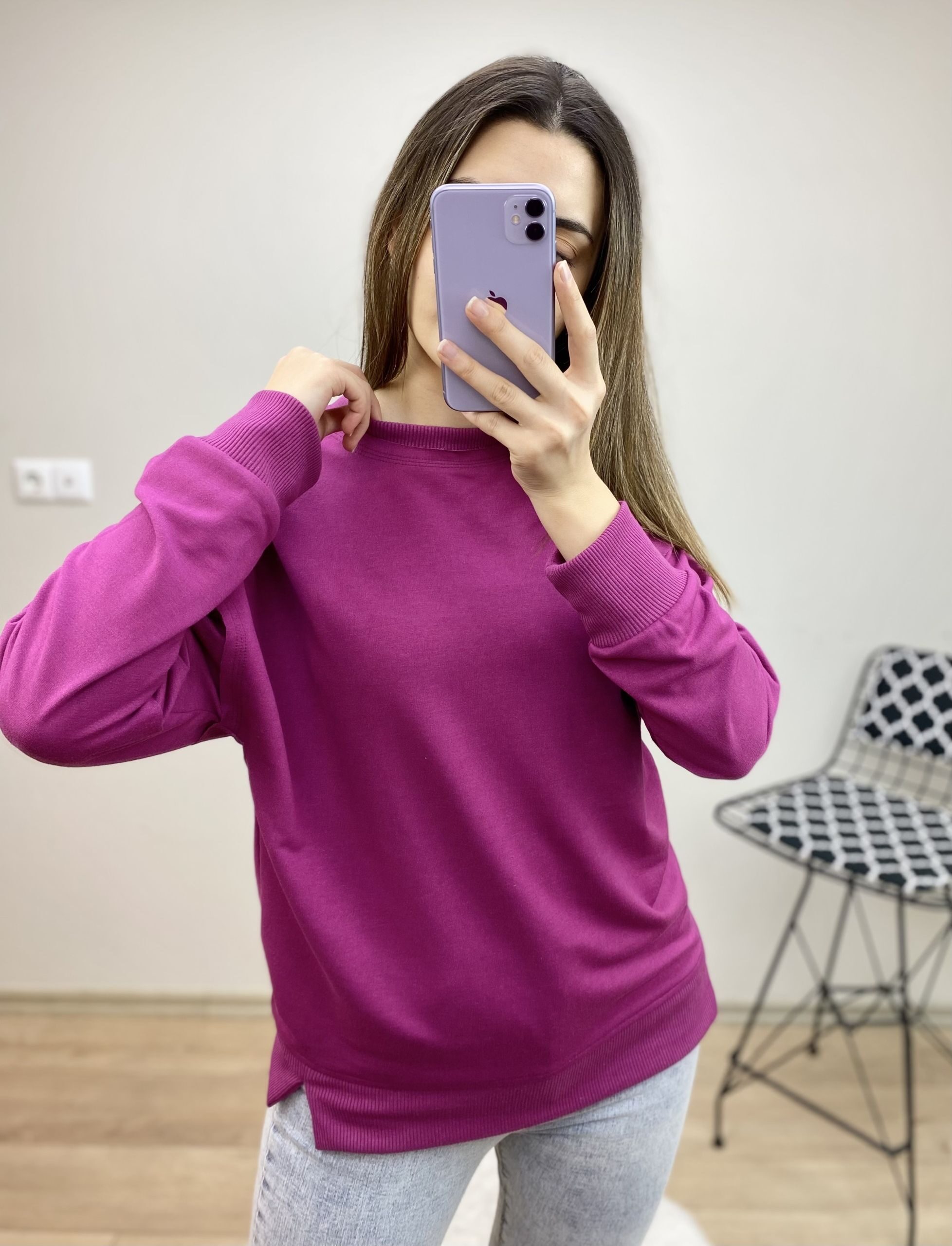 Mürdüm bisiklet yaka sweat