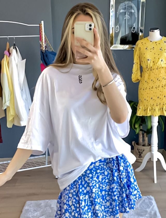 Sayı Detaylı Oversize Tshirt