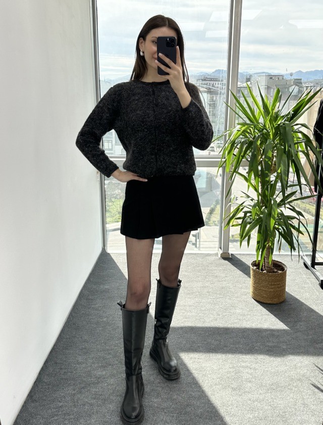 Antrasit Yumoş Hırka