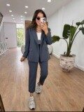 Gri Double Premium Ceket Takım